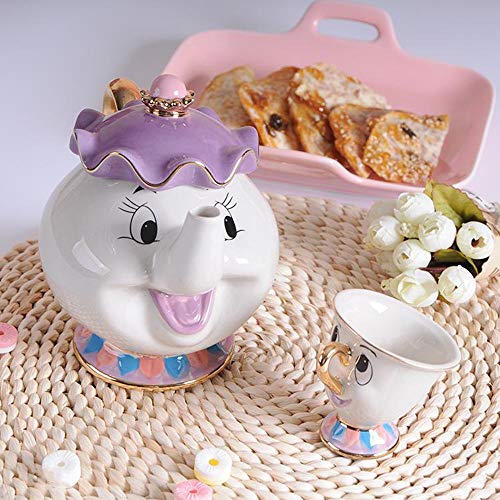 Lucky House Neue Cartoon Beauty and Beast Teekanne Cup Lady Lady Cup Kartoffel Teekanne Cup Set von niedlichen (1)