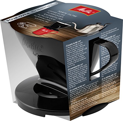 Melitta Kaffeehalter für Filtertüten, Kaffeefilter 1x2 Standard, Kunststoff, Schwarz, 217557
