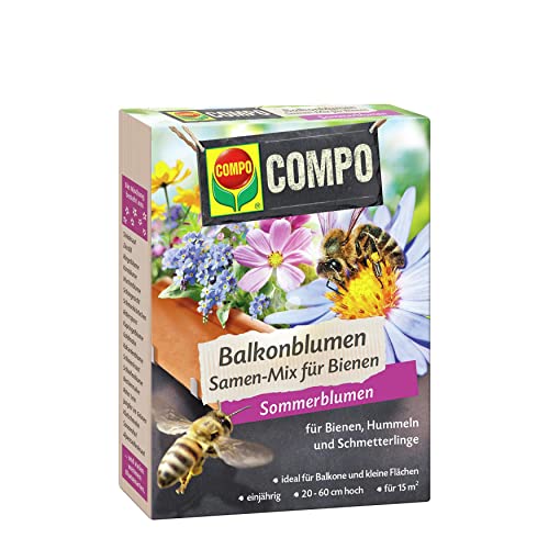 COMPO Balkonblumen Samen-Mix für Bienen, Blumensamen, Blumenmischung, Sommerblumen, 100 g, 15 m²