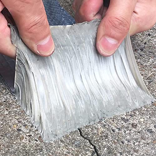 Starke Qualität wasserdichtes Klebeband Butylkautschuk Aluminiumfolie Tape, für Dachleckage, Oberflächenriss, Fensterbankspalt, Rohrbruch (1.2mm*5cm*5m)