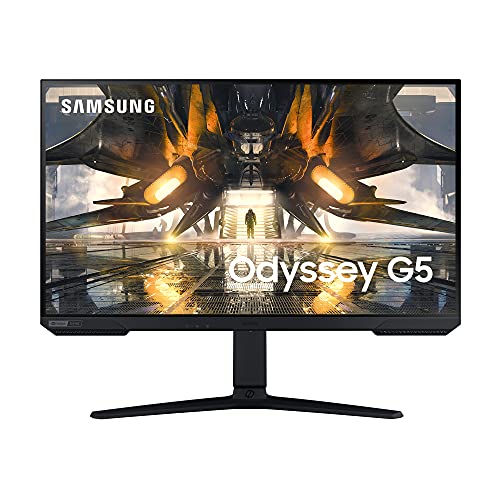 Samsung Odyssey Gaming Monitor G5A LS27AG502NU, 27 Zoll, IPS-Panel, WQHD-Auflösung, AMD FreeSync Premium, G-Sync kompatibel, Reaktionszeit 1 ms, Bildwiederholrate 165 Hz, schwarz