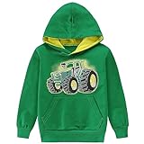 CM-Kid Kapuzenpullover Jungen Langarm Hoodie Kinder Sweatshirt 3D Shirts Frühling Herbst 5 6 Jahre Traktor Grün Gr.116