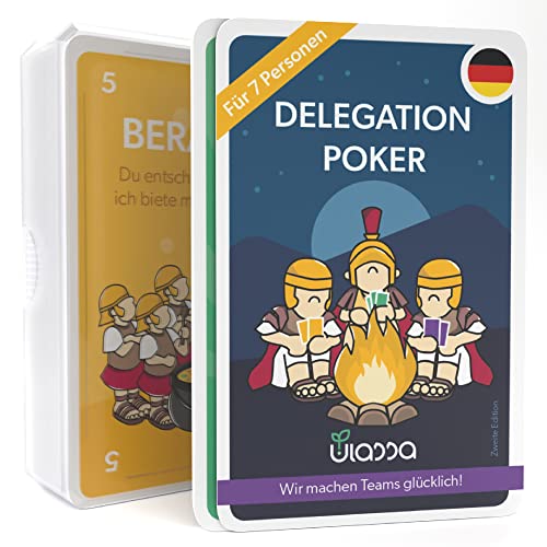 Delegation Poker Karten Set - 3-7 Personen - Für Agile Unternehmen zur effektiven Delegation von Verantwortlichkeiten im Team - Agile Management 3.0 - DEUTSCHE Version