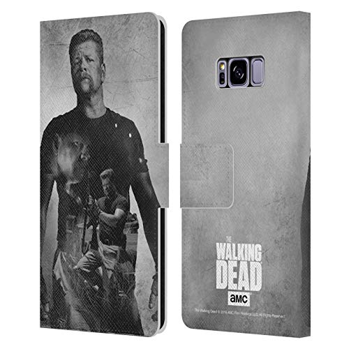 Head Case Designs Offizielle AMC The Walking Dead Abraham Doppelte Aussetzung Leder Brieftaschen Handyhülle Hülle Huelle kompatibel mit Samsung Galaxy S8