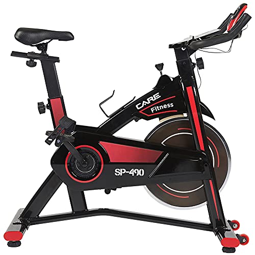 CARE FITNESS - Spinning Rad für zu Hause Spibike SP-490 - Komfortabel und leise - Heimtrainer Fahrrad, Indoor Speedbike, Ergometer Trainingsgerät