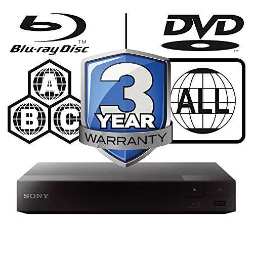 Sony BDP-S1700 Multi Region All Zone Code Free Blu-ray Player. Blu-ray Zones A, B and C, DVD Regions 1-8. Full HD 1080p YouTube, Netflix etc HDMI output and Coaxial Audio Output