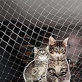 AIQII Katzennetz für Balkon & Fenster Katzenschutznetz 8x3m Balkonnetz + 23m Befestigungsseil für Katzen inkl. Befestigungsset