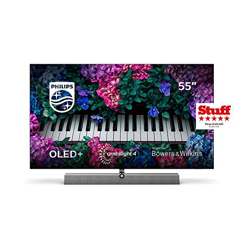Philips Ambilight TV 55OLED935/12 OLED TV 55 Zoll - 139 cm mit Sound von Bowers & Wilkins (P5 Picture Engine mit KI, 4K UHD, Dolby Vision∙Atmos, Android TV, Triple Tuner) [2020/2021 Modell]