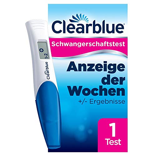 Clearblue Schwangerschaftsfrühtest mit Wochenbestimmung und eindeutigen digitalen Ergebnissen, 1 digitaler Test, 1 Stück (1er Pack)
