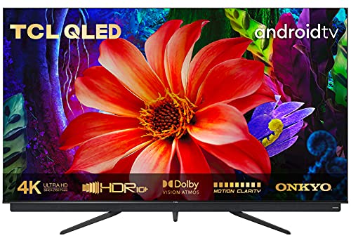 TCL 55C815 QLED-Fernseher (55 Zoll) Smart TV (4K Ultra HD, HDR 10+, Triple Tuner, Android TV, Dolby Vision Atmos, integrierte ONKYO Soundbar, Motion Clarity PRO, Google-Assistent & Alexa)