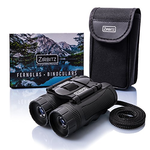 ZIRBITZ® HD Fernglas - Kleines und kompaktes Fernglas im Taschenformat für Wandern, Vogelbeobachtung und Reise - Ideal für Erwachsene und Kinder (8x25)