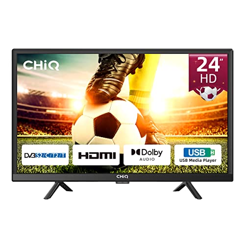 CHiQ TV,24 Zoll(60 cm),HD Ready, LED Fernseher,Dolby Audio,H.265/HEVC,USB Media Player,Triple Tuner(DVB-T/T2/C/S2),HDMI/USB/Kopfhörer/CI/RF,Hotelmodus,Monitor und TV mit Doppeltem Verwendungszweck