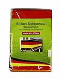 HAAC Fan Balkon Sichtschutz Deutschlandsfarben Deutschland Größe 90 cm x 300 cm Fußball EM 2016