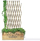 Floordirekt Bambus Rankgitter für Garten, Balkon & Terrasse | Individuell ausziehbar | Witterungsbeständig & langlebig | Bambusspalier (60 x 180 cm)