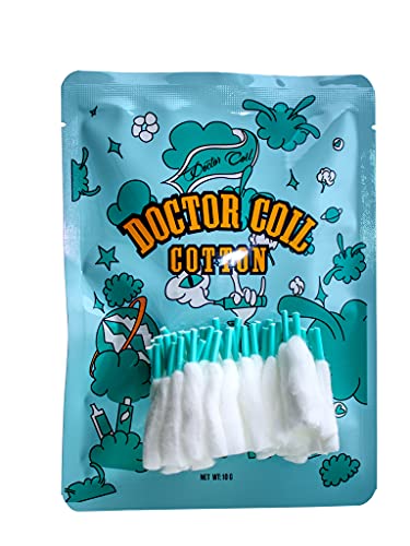 Advken Doctor Coil Cotton Box | vorgewickelte Wattesticks | 50 Baumwollstreifen mit Schnürsenkel | 3mm Innendurchmesser | für Selbstwickelverdampfer