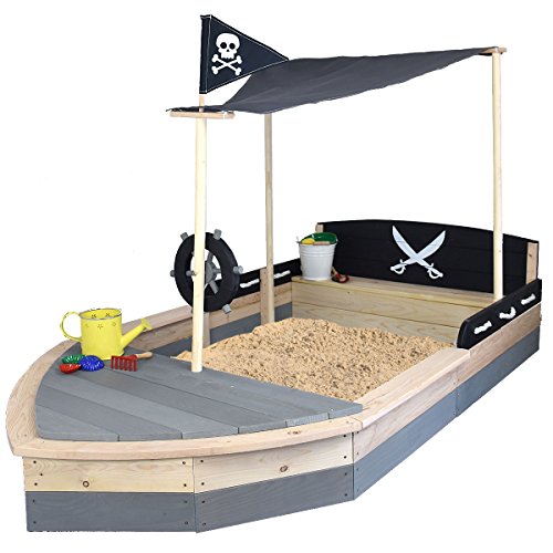 SUN Sandkasten Boot Pirat XXL aus Holz - Schiff