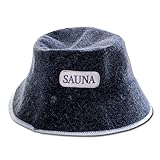 GMMH® Saunahut 'Sauna' (1507), Grau, Saunamütze Saunakappe Filzkappe Filzhut aus 100% Filz Hut Kappe für Sauna