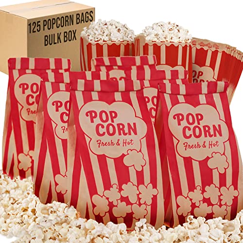 Popcorntüten im Vintage-Retro-Stil, öl-/fettabweisend beschichtet, verhindert Austreten von Popcorn-Salz, -gewürz, -Kernen und -öl, für jede Popcorn-Maschine