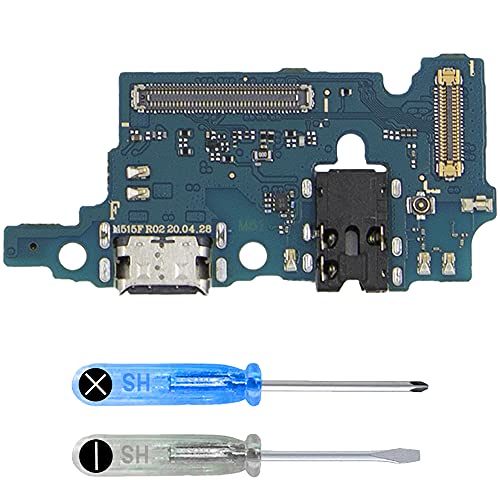 MMOBIEL Ladebuchse Kompatibel mit Samsung Galaxy M51 2020 - Dock Connector USB C - Audio Jack/Mikrofon/Antenne Ersatz - Inkl. Schraubenzieher