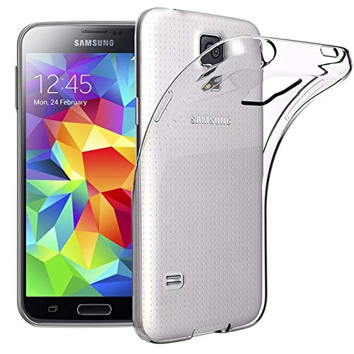 Verco Handyhülle für Samsung S5 Mini Case, Handy Cover für Samsung Galaxy S5 Mini Hülle Transparent Dünn Klar Silikon, durchsichtig