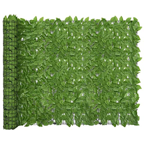 Balkonabtrennung mit grünen Blättern, 400 x 150 cm, Material: Polyethylen, Stoff