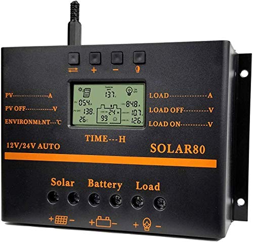 LCD-Anzeige Aktueller Solarladeregler 80A Solarpanel Batterieladeregler Photovoltaik-Stromerzeugung