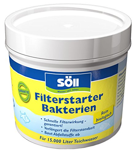 Söll 80587 FilterstarterBakterien hochreine Mikroorganismen für Teiche 100 g - natürliche Filterbakterien aktivieren die Biologie der Filter im Gartenteich Fischteich Koiteich Schwimmteich
