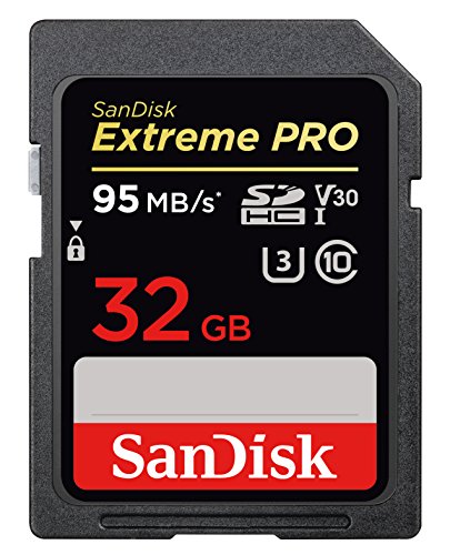 SanDisk Extreme PRO 32 GB SDHC-Speicherkarte mit bis zu 95 MB / s, UHS-1, Klasse 10, U3, V30