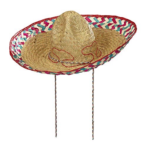 Widmann 1418M - Mexikanischer Sombrero, Durchmesser circa 52 cm, Mexiko, Hut, Motto-Party, Karneval