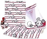 Tex idea Mickey Geschirrtuch Disney Micky Maus ca. 50 x 70 cm 100% Baumwolle, Weiss Rot Schwarz