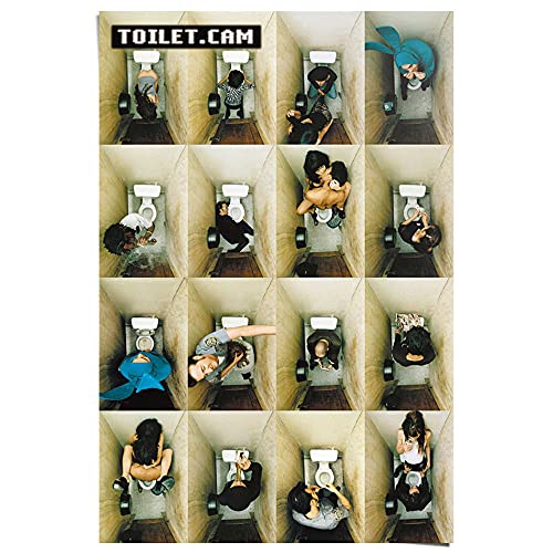 Poster Toilet.Cam 2 klo poster - Papier 61 x 91.5 cm Toilette Humor