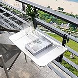 JIwqDY Balkonhängetisch Wetterfest Verstellbares Aufhängen Balkonklapptisch Hängetisch Tragbar Geländer Tisch für Garten, Balkon, Hof (Color : D, Size : 120x35cm)