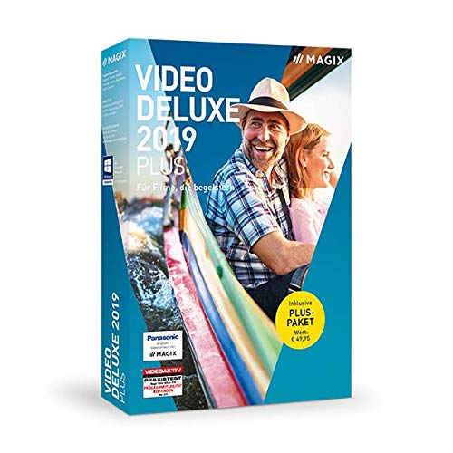 MAGIX Video deluxe 2019 Plus – Das perfekte Videostudio.|Standard|1 Device|1 Year|PC|Disc|Disc