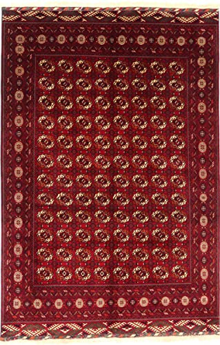 Nain Trading Afghan Mauri 295x195 Orientteppich Teppich Rot Handgeknüpft Afghanistan