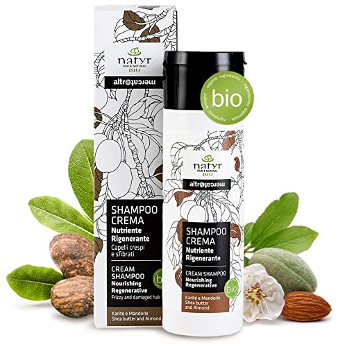 Natyr Bio Locken-Shampoo mit Sheabutter und Mandelöl 200 ml - die Nr.1 Lockenpflege für Naturlocken aus Italien - ohne Silikone und Parabene
