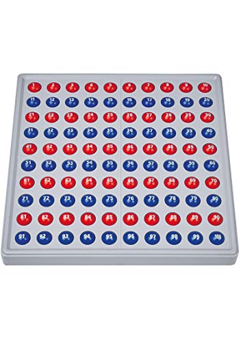 SCHUBI ABACO 100 mit Zahlen: Modell A 10/10 Kugeln (rot/blau) (SCHUBI Abaco 100 mit Zahlen: Die selbstkontrollierende Hundertertafel mit dem genialen Dreh!)