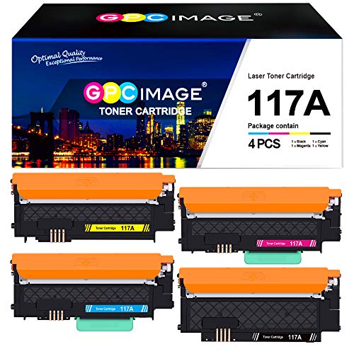 GPC Image Kompatibel Tonerkartusche als Ersatz für HP 117A W2070A W2071A W2072A W2073A für Color Laser MFP 178nwg 179fwg 178nw 179fnw 150a 150nw 150w (Schwarz Cyan Gelb Magenta, 4er-Pack, Mit Chip)