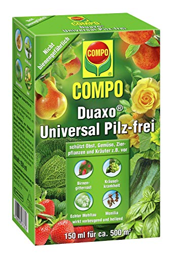 COMPO Duaxo Universal Pilz-frei, Fungizid, Bekämpfung von Pilzkrankheiten an Obst, Gemüse, Zierpflanzen, Kräutern, Konzentrat inkl. Messbecher, 150 ml