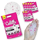 Calitti - Silikat Katzenstreu | Premium Crystals Silikatstreu | Antibakteriell Katzensand | 6-er Set 6 x 3,8 L = 22 L