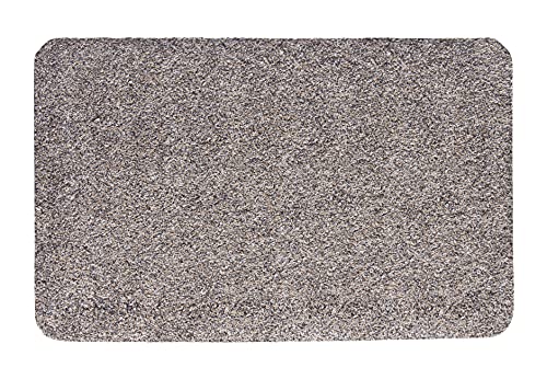 andiamo Fußmatte Samson Türmatte Sauberlaufmatte für Innen- und überdachter Außenbereich waschbar mit rutschfester Unterseite 40 x 60 cm granit