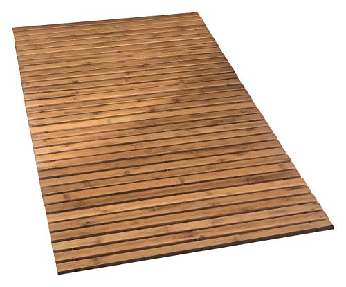 Kleine Wolke Holzmatte Level Badteppich, 100% Bambus, Natur, 115 x 60 cm, 115.00 x 60.00 cm, 4072202455