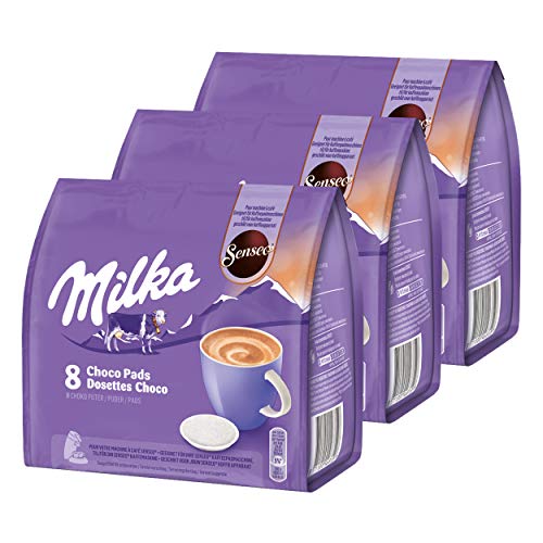 Senseo Milka Choco Pads 3er Set, Schokoladengetränk, 3 x 8 Pads / Portionen