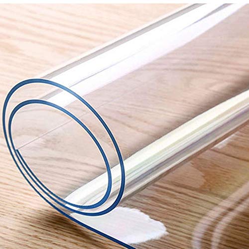 WLF-didian Schutzmatten für PVC-transparente Kunststoffmatten, Kratz- und Abriebfest, Vinyl für Hartböden, 4 Größen, 2 Stärken,2mm,80 * 80cm