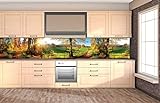 DIMEX LINE Küchenrückwand Folie selbstklebend Wiese | Klebefolie - Dekofolie - Spritzschutz für Küche | Premium QUALITÄT - Made in EU | 350 cm x 60 cm