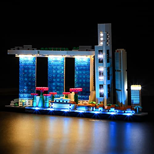 BRIKSMAX Led Beleuchtungsset für Lego Architecture Singapur - Compatible with Lego 21057 Bausteinen Modell - Ohne Lego Set