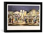 Gerahmtes Bild von French School The Festival of The Lanterns, Pub. by Formentin, 1824-27', Kunstdruck im hochwertigen handgefertigten Bilder-Rahmen, 40x30 cm, Schwarz matt