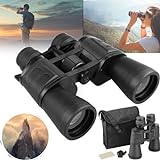 BNISE HD Binoculars for Adults, Navigation Compass and Rangefinder for Hunting, 10x50 Large Object Lens BAK4 Large View, W.