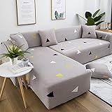 Ecksofa-Schonbezüge Moderner Sofabezug für Wohnzimmer Ecksofa L-Form Stuhlschutz Couchbezug A22 2-Sitzer