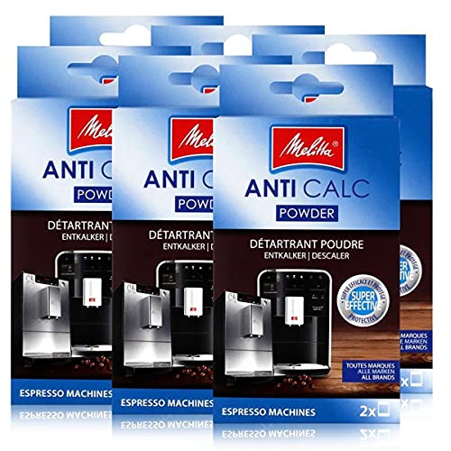 Melitta Anticalc Espresso Machines Entkalker Pulver 2x40g (6er Pack)