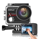 CAMWORLD wasserdichte Action-Kamera 4K 60fps Ultra HD Touchscreen 20MP WiFi Unterwasser Sport-Kamera, wasserdicht 40m, Live-Streaming, EIS Stabilisierung